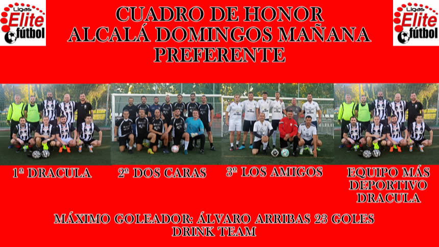 CUADRO DE HONOR; ALCALÁ DOMINGOS MAÑANA PREFERENTE